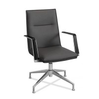 Соло СЛ НХ4 (Темно-серая экокожа) Кресло посетителя