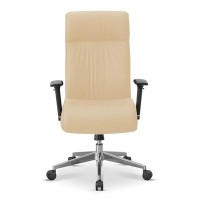 Dark 3D (Бежевая кожа) Кресло руководителя