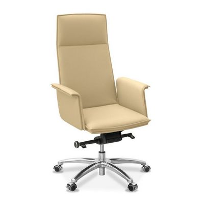 Лео (Бежевая кожа) Кресло руководителя