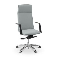 Соло (Светло-серая экокожа) Кресло руководителя