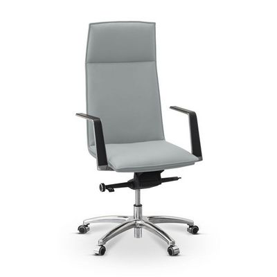 Соло (Светло-серая экокожа) Кресло руководителя
