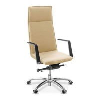 Соло (Бежевая кожа) Кресло руководителя