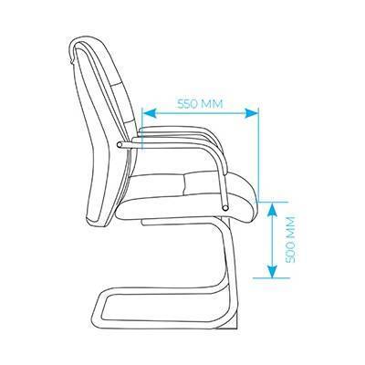 AL 750V (Экокожа черная) Конференц-кресло