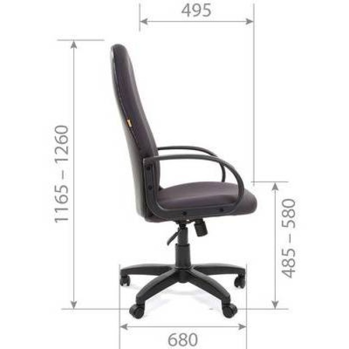 Chairman 279 Кресло руководителя в серой ткани TW-12