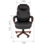 Chairman 406 (Экокожа черная) Кресло руководителя