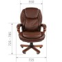 Chairman 408 (Кожа коричневая) Кресло руководителя
