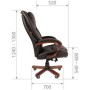 Chairman 408 (Кожа коричневая) Кресло руководителя