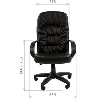 Chairman 416 (Экокожа черная) Кресло руководителя