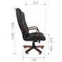 Chairman 424 WD (Кожа черная) Кресло руководителя