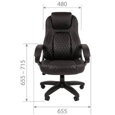 Chairman 432 (Экокожа черная) Кресло руководителя