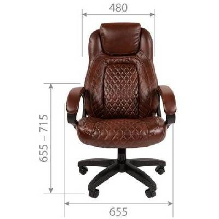 Chairman 432 Кресло руководителя в коричневой экокоже