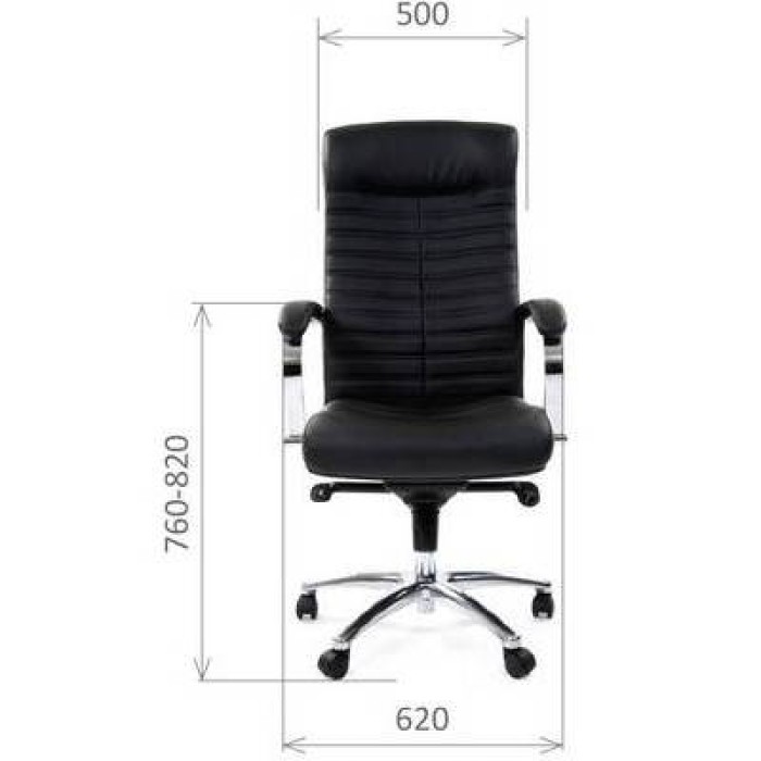 Chairman 480 Эко Кресло руководителя в черной экокоже