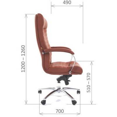 Chairman 480 Эко (Экокожа коричневая) Кресло руководителя