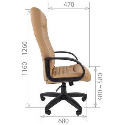 Chairman 480 LT (Экокожа бежевая) Кресло руководителя
