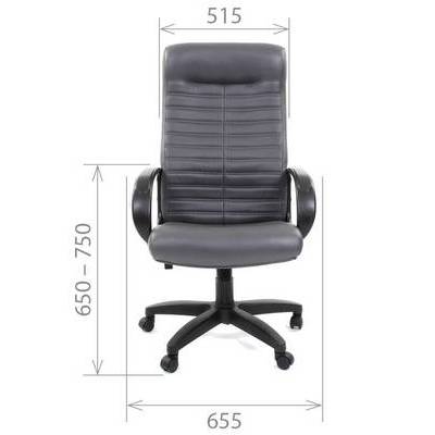 Chairman 480 LT (Экокожа серая) Кресло руководителя