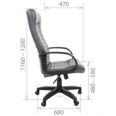 Chairman 480 LT (Экокожа серая) Кресло руководителя