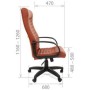 Chairman 480 LT (Экокожа коричневая) Кресло руководителя