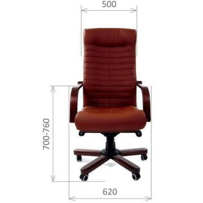 Chairman 480 WD Кресло руководителя в коричневой экокоже