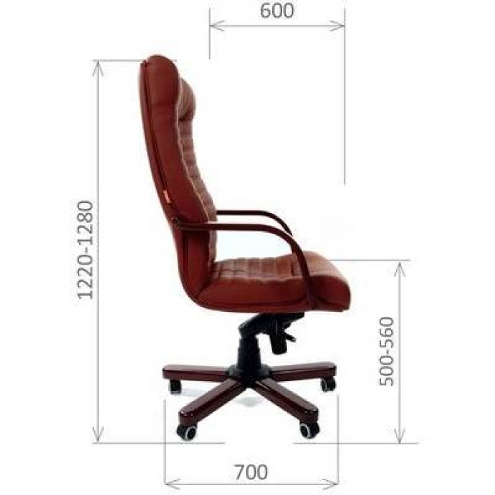 Chairman 480 WD Кресло руководителя в коричневой экокоже