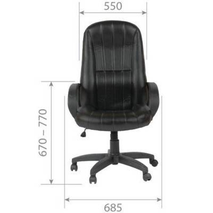 Chairman 685 Эко Кресло руководителя в черной экокоже