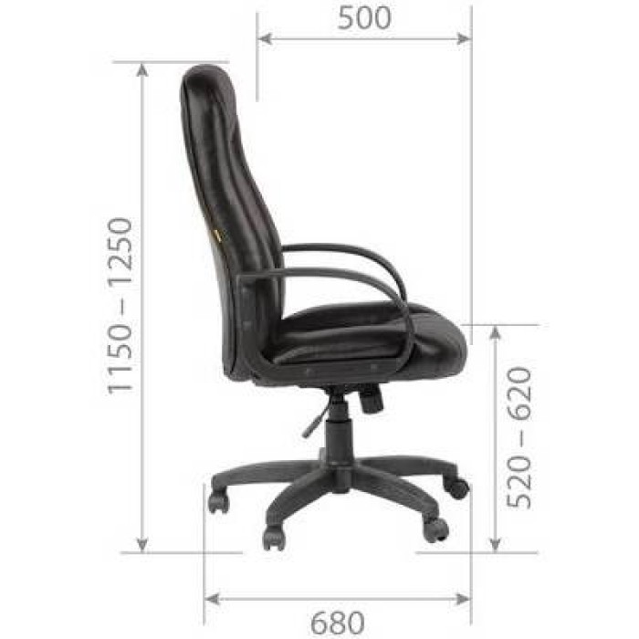 Chairman 685 Эко Кресло руководителя в черной экокоже