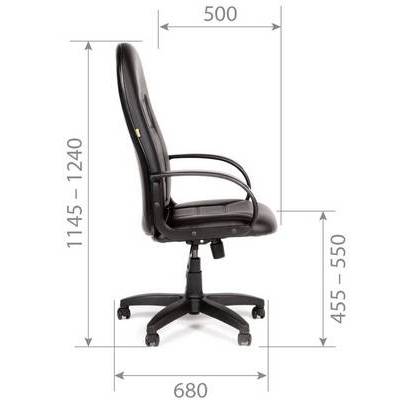Chairman 727 Эко (Экокожа черная) Кресло руководителя