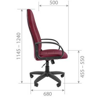 Chairman 727 (Ткань стандарт бордовая) Кресло руководителя