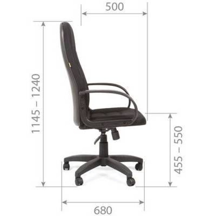 Chairman 727 Кресло руководителя в черной ткани TW-11