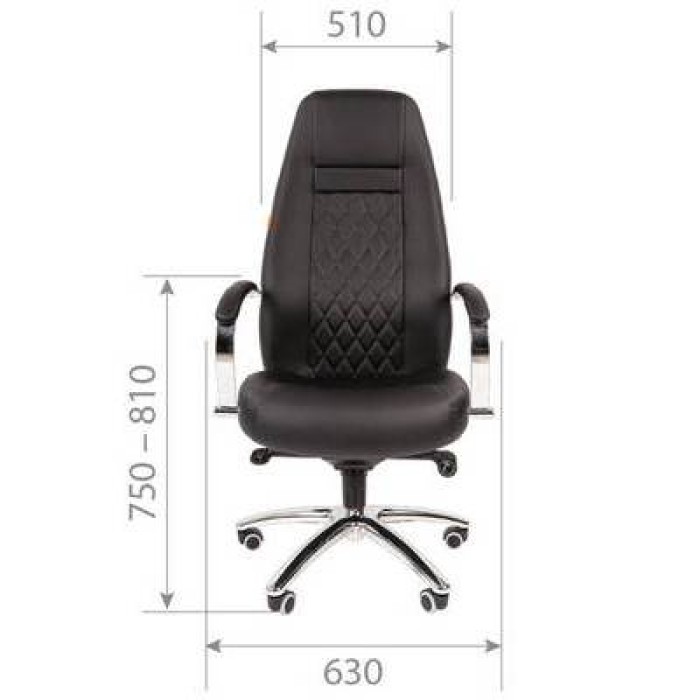 Chairman 950 Кресло руководителя в черной экокоже