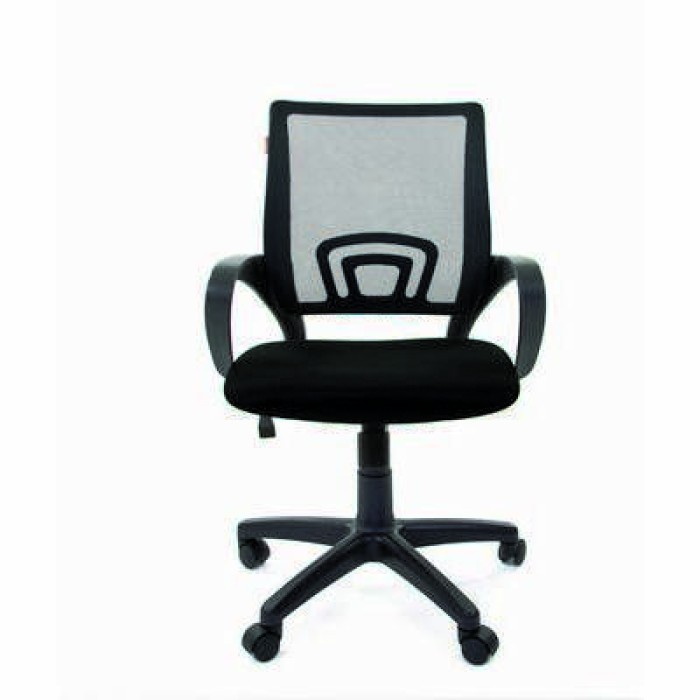 Chairman 696 Black Офисное кресло в черной TW-11 ткани, сетка черная