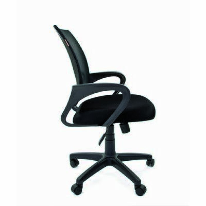 Chairman 696 Black Офисное кресло в черной TW-11 ткани, сетка черная
