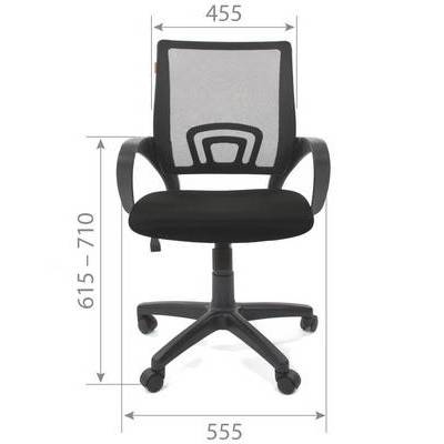 Chairman 696 Black (Ткань TW-11 черная/сетка черная) Офисное кресло