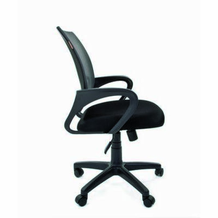 Chairman 696 Black Офисное кресло в черной TW-11 ткани, сетка серая
