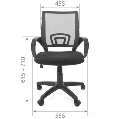 Chairman 696 Black (Ткань TW-11 черная/сетка серая) Офисное кресло