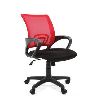 Chairman 696 Black (Ткань TW-11 черная/сетка красная) Офисное кресло