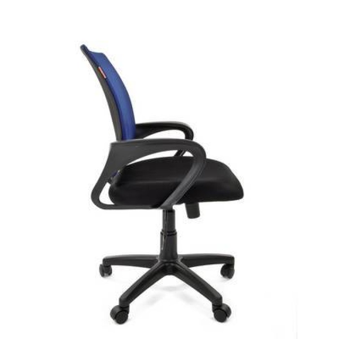Chairman 696 Black Офисное кресло в черной TW-11 ткани, сетка синяя