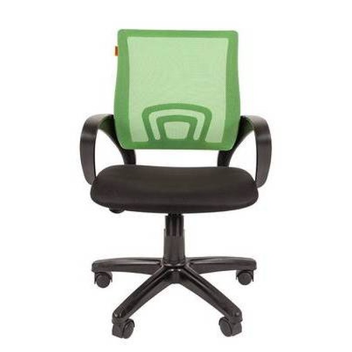 Chairman 696 Black Офисное кресло в черной TW-11 ткани, сетка зеленая