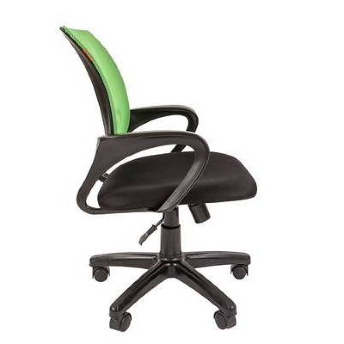 Chairman 696 Black Офисное кресло в черной TW-11 ткани, сетка зеленая
