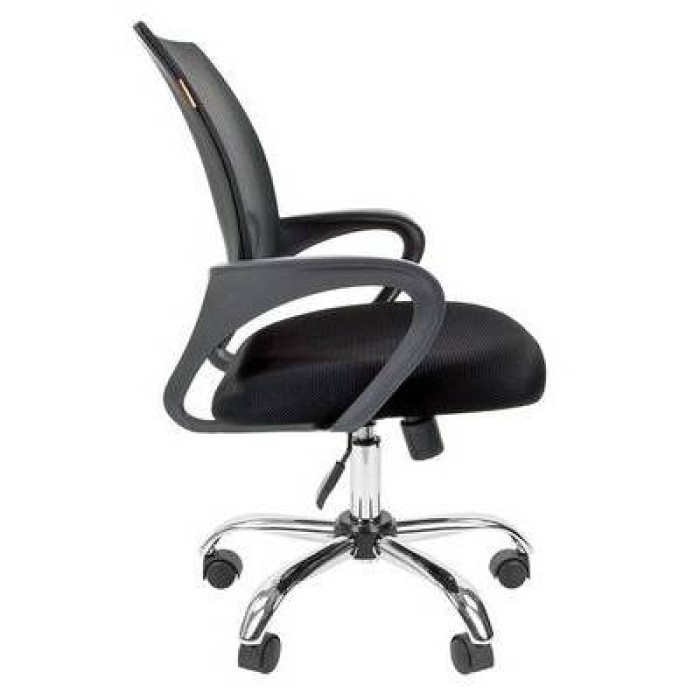 Chairman 696 Chrome Офисное кресло в черной TW-11 ткани, сетка черная