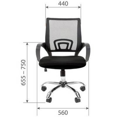 Chairman 696 Chrome (Ткань TW-11 черная/сетка черная) Офисное кресло
