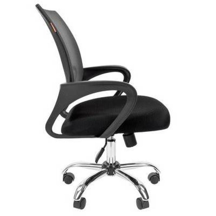 Chairman 696 Chrome Офисное кресло в черной TW-11 ткани, сетка серая