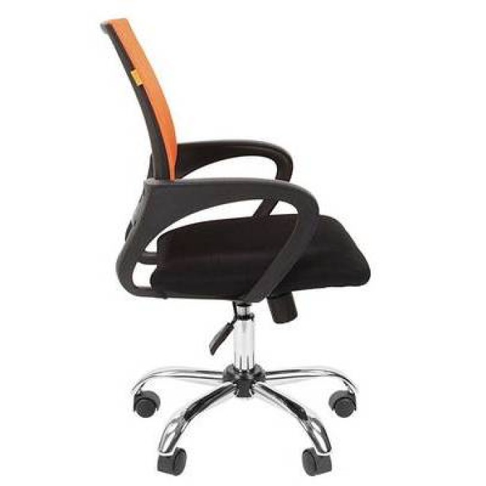 Chairman 696 Chrome Офисное кресло в черной TW-11 ткани, сетка оранжевая