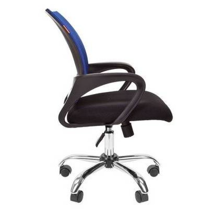 Chairman 696 Chrome Офисное кресло в черной TW-11 ткани, сетка синяя
