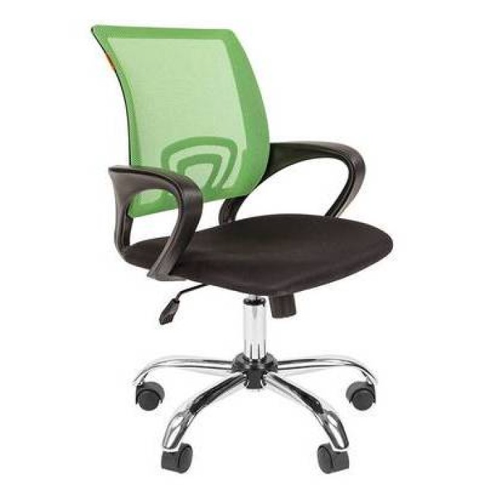 Chairman 696 Chrome Офисное кресло в черной TW-11 ткани, сетка зеленая