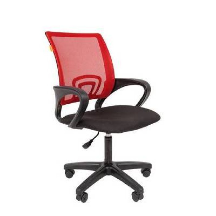 Chairman 696 LT Офисное кресло, черная ткань, сетка красная
