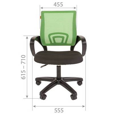 Chairman 696 LT (Ткань черная/сетка зеленая) Офисное кресло