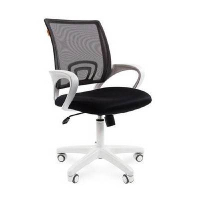 Chairman 696 White Офисное кресло в черной TW-11 ткани, сетка черная