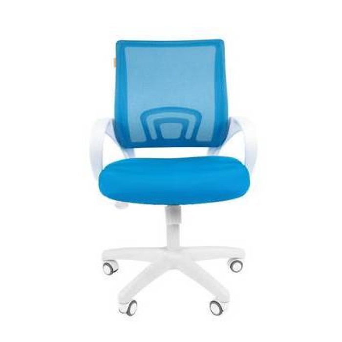 Chairman 696 White Офисное кресло в синей TW-10 ткани с голубой сеткой