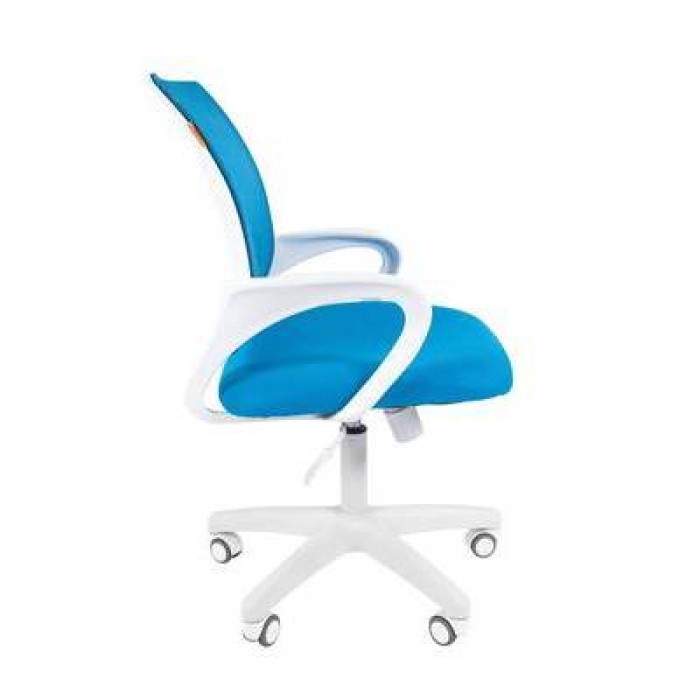 Chairman 696 White Офисное кресло в синей TW-10 ткани с голубой сеткой