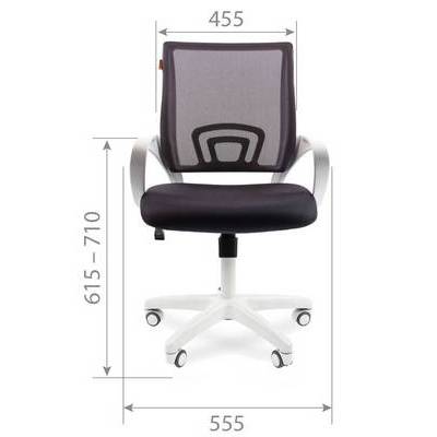 Chairman 696 White (Ткань TW-12 серая/сетка серая) Офисное кресло